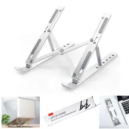 Aoito Compact & Foldable Metal Laptop Holder with Adjustable Heights for Home & Office 12874_metal_laptop_stand_2 Laptop Stand-image-48