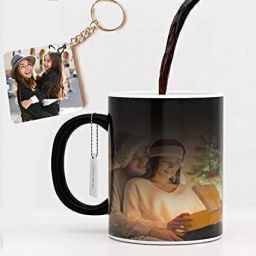 Personalized photo print Magic mug and keychain for Birthday,Anniversary gift Ceramic Coffee Mug-image-31