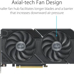 ASUS Dual Radeon RX 7600 XT OC Edition GDDR6 16 GB AMD/ATI Chipset 128 bit 2801 MHz Graphics Card image 2