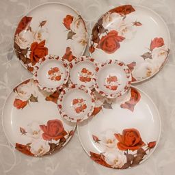 serving Plate Dinner for 4 pcs and 4 bowl Dinner Plate-image-90