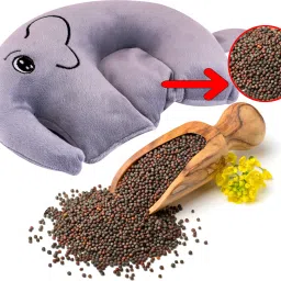 Pillow for Newborn Baby-Round Head Shaping Baby Pillow, 0-12 Months Microfibre Animals Baby Pillow Pack of 1-image-0