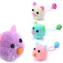 Cat Mouse With Bell Activity Toy For Cats Cotton Soft Toy, Training Aid For Dog & Cat-image-45