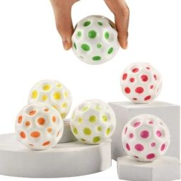 Moon Ball - High-Bouncing Rubber Ball for Outdoor Fun | Crazy Ball for Kids - 8 cm-6