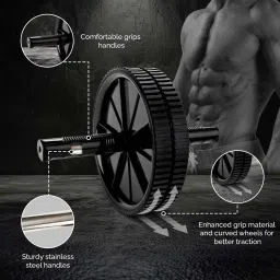 de jure fitness Polypropylene ZBlack Roller Ab Exercise Ab Roller Ab Exerciser image 4