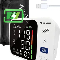 DR VAKU Rechargeable Digital Blood Pressure Machine Upper Arm Bp Monitor Cuff Kit with Talking Function Intellisense Technology Most Accurate Measurement Bp Monitor-4