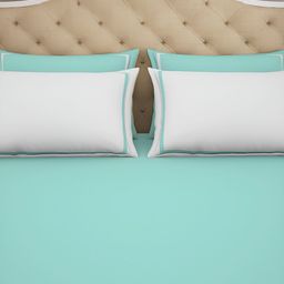 SPACES Green & White 350 TC Cotton King Bedsheet with 4 Pillow Covers image 4