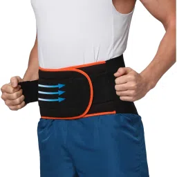 Lumbar Sacro Belt for Back Pain Relief with dual Adjustable Strap for Unisex (M) Back / Lumbar Support-image-5