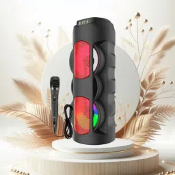 GUGGU Bluetooth Party Speaker with Loud & Clear Stereo Sound and 3 mtr Wired Mic H304 40 W Bluetooth Home Theatre-image-53