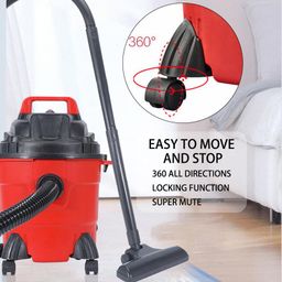 Sasimo Wet & Dry Vacuum Cleaner, 800 Watts, 17 Kpa Suction Power, 15 Litres Tank Capacity, For Home Use, 220V Vacuum Cleaner For Home Use (Red, Hepa Filter, 1 Count) image 5