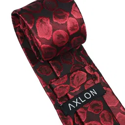 AXLON Set Of 4 Printed Necktie Pocket Square With Cufflink & Flower Pin Accessory Gift Set image 3