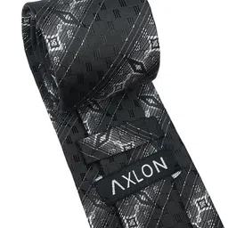 AXLON Set Of 4 Printed Necktie Pocket Square With Cufflink & Flower Pin Accessory Gift Set image 2