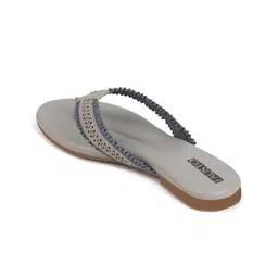 FAUSTO Textured Open Toe Flats image 3