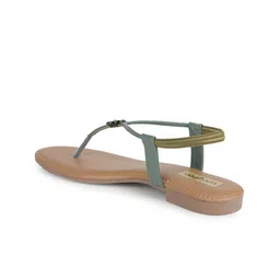 Luxyfeel Embellished T-Strap Flats With Backstrap image 3