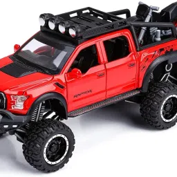 1:28 Ford Raptor F150 Off Road Monster Truck Diecast Model Metal Pull Back Toy-34