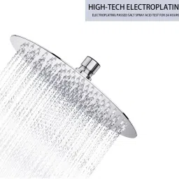 SS-304 High Grade Stainless Steel 6x6 Inch Round Ultra Slim Shower Head Fixed Mount-image-34