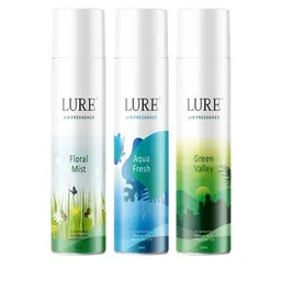 LURE 3 Pieces of Air Freshener - Green Valley,Aqua Fresh & Floral Mist - 220ml Each image 4