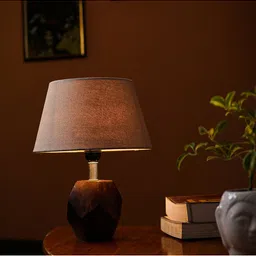 Pinecraft INTERNATIONAL Brown and Grey Sefinn Table Lamp with Shade image 4