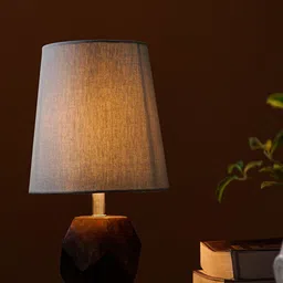 Pinecraft INTERNATIONAL Brown & Grey Table Lamp with Shade image 3