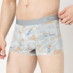 UnderJeans by Spykar Printed Low-Rise Trunk UJNRPTSI102LTGREY6 image 4