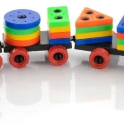 Geometric Train Blocks Shape Sorting & Colour Stacking Toys for Preschool Kids-23