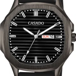 Hexa Gun Metal Series | Smart Watch Strap | 3D Glass | Smart Clip | Day & Date Analog Watch - For Men CSD-662-BLACK-BLACK-DD-image-79