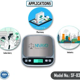 NIVAYO SF 830 High Defination, Digital Weighing Scale for Jewellery, FC-9,(Multicolor) Weighing Scale image 5