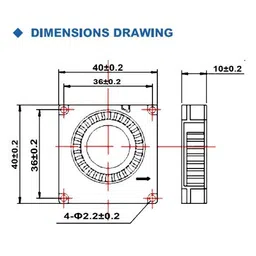 DC 5V 0.2A 4010S Cooling Fan for Raspberry Pi image 3