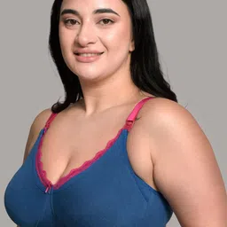 Inner Sense Plus Size Full Coverage Non Padded Laced Nursing Bra image 3