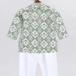 VASTRAMAY Boys Abstract Printed Kurta with Pyjamas image 5