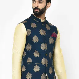 Anouk Printed Woven Nehru Jacket image 2
