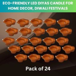 Plastic (Pack of 24) Table Diya Set-image-25