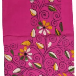 Unstitched Pure Cotton Blouse Material Embroidered-image-0