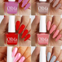 Nail Polish Combo | Long Wear, Quick Dry Nail Paint (LItt Combo) Mauve, Bloody Red, Dark Grey, Metallic Pink, Peach Pink-image-50