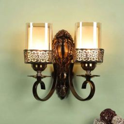 Liora Antique Gold Iron Wall Light | E27 holder | without Bulb | Eliante by Jainsons Lights-picture-14