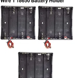 PACK OF 3 18650 3.7V BATTERY 4 CELL BATTERY HOLDER BOX WITH WIRE Electronic Components Electronic Hobby Kit-25