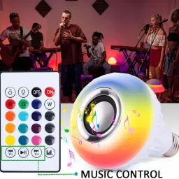 JHA LED Music Light Bulb with Bluetooth Speaker RGB Remote Smart Bulb Smart Bulb image 3