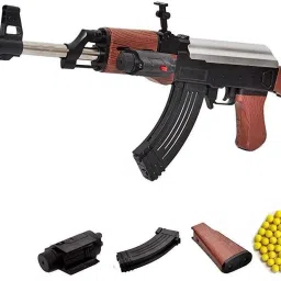 Ak 47 Toy Shooting Gun for Kids with Laser Light and 100 Bullets Guns & Darts Guns & Darts-image-82
