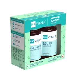 HK VITALS Set of Multivitamin Tablets & Fish Oil 1000mg Capsules - 60N Each image 3
