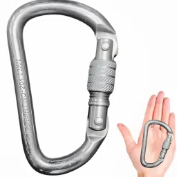 Stainless Steel Heavy-Duty Climbing Carabiner 23KN Screw Locking Karabiner Locking Carabiner-picture-43