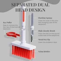 GRILLVANTA 5 in 1 Keyboard and Earphone Cleaning Kit for AirPods, Phone, Camera, Laptop for Computers, Laptops image 3