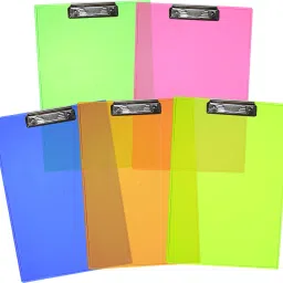 Fluorescent Multicolor Exam Board with Clip, Neon Color Exam Board-image-11