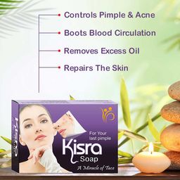 KISRA Set of 3 Premium Pimple Care Soaps for Acne Prone Skin - 100 g Each image 5