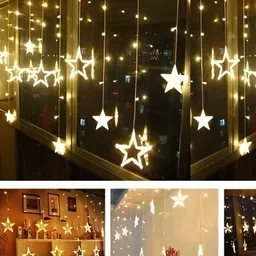 SPARK WORLD Gold Toned Star Shape String Lights image 3