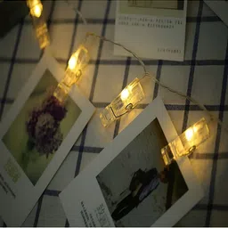 ENORMITY Yellow Photo Clip Shape String Lights image 3