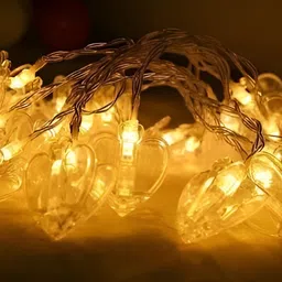 SPARK WORLD Yellow Heart Shaped  String Lights image 2