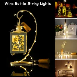 SPARK WORLD Yellow 10 Pieces Rice Shaped Cork Fairy String Lights image 3