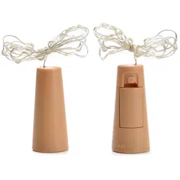 ENORMITY 2Pcs White & Brown Rice Shape String Lights image 3