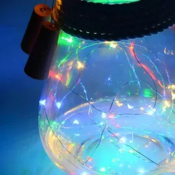 ENORMITY 2 Pcs Red & Green Cylinder Shape String Lights image 3