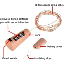 SPARK WORLD Yellow Rice Shape LED String Lights image 3