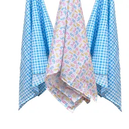 Trance Home Linen 
Numeric & Checks Set of 3 Cotton Baby Swaddle Wrap image 2